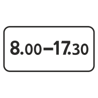 Дорожный знак 8.5.4 Время действия
